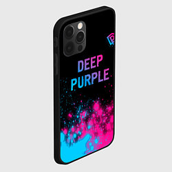 Чехол для iPhone 12 Pro Max Deep Purple - neon gradient посередине, цвет: 3D-черный — фото 2