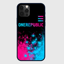 Чехол для iPhone 12 Pro Max OneRepublic - neon gradient посередине, цвет: 3D-черный
