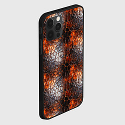 Чехол для iPhone 12 Pro Max Текстура дорогой кожи паттерн, цвет: 3D-черный — фото 2