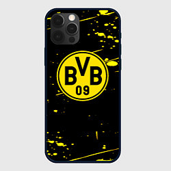 Чехол iPhone 12 Pro Max Borussia yellow splash