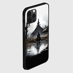 Чехол для iPhone 12 Pro Max Изба на болоте, цвет: 3D-черный — фото 2