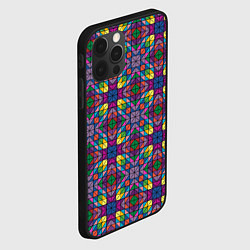 Чехол для iPhone 12 Pro Max Стеклянная мозаика, цвет: 3D-черный — фото 2