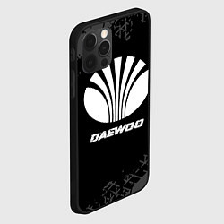 Чехол для iPhone 12 Pro Max Daewoo speed на темном фоне со следами шин, цвет: 3D-черный — фото 2