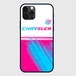 Чехол iPhone 12 Pro Max Chrysler neon gradient style посередине