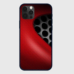 Чехол iPhone 12 Pro Max Абстрактный фон карбон