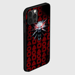 Чехол для iPhone 12 Pro Max Ведьмак игромания, цвет: 3D-черный — фото 2