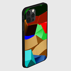 Чехол для iPhone 12 Pro Max Пластиковые чешуйки, цвет: 3D-черный — фото 2