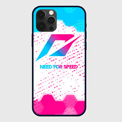 Чехол iPhone 12 Pro Max Need for Speed neon gradient style