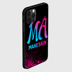 Чехол для iPhone 12 Pro Max Maneskin - neon gradient, цвет: 3D-черный — фото 2