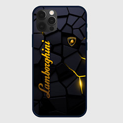 Чехол iPhone 12 Pro Max Lamborghini - плиты с эффектом свечения