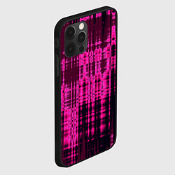 Чехол для iPhone 12 Pro Max Абстракция стёртая краска розовый, цвет: 3D-черный — фото 2