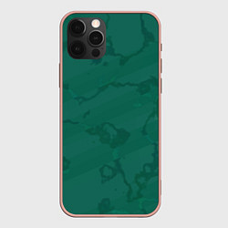 Чехол iPhone 12 Pro Max Серо-зеленые разводы