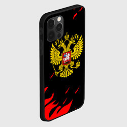 Чехол для iPhone 12 Pro Max Герф россия красный огонь, цвет: 3D-черный — фото 2