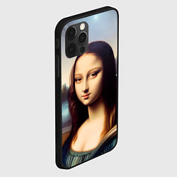 Чехол для iPhone 12 Pro Max Нейросеть - азиатская Мона Лиза, цвет: 3D-черный — фото 2