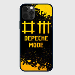 Чехол для iPhone 12 Pro Max Depeche Mode - gold gradient, цвет: 3D-черный