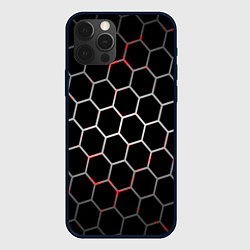 Чехол для iPhone 12 Pro Max Шестиугольник пчелиный улей, цвет: 3D-черный