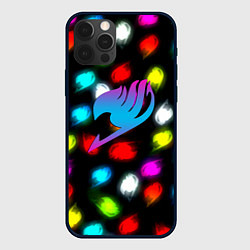 Чехол iPhone 12 Pro Max Fairy Tail неоновые лого