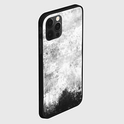 Чехол для iPhone 12 Pro Max Абстракция - black and white spot, цвет: 3D-черный — фото 2