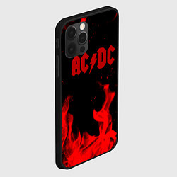 Чехол для iPhone 12 Pro Max AC DC огненный стиль, цвет: 3D-черный — фото 2