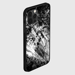 Чехол для iPhone 12 Pro Max Чёрный мрамор, цвет: 3D-черный — фото 2