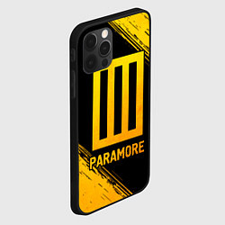 Чехол для iPhone 12 Pro Max Paramore - gold gradient, цвет: 3D-черный — фото 2