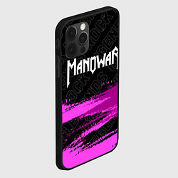 Чехол для iPhone 12 Pro Max Manowar rock legends посередине, цвет: 3D-черный — фото 2