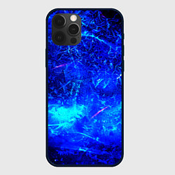 Чехол iPhone 12 Pro Max Синий лёд и снежинки