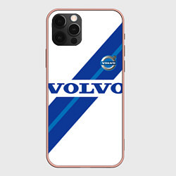 Чехол iPhone 12 Pro Max Volvo - white and blue