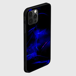 Чехол для iPhone 12 Pro Max Синий дым узоры, цвет: 3D-черный — фото 2