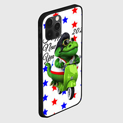 Чехол для iPhone 12 Pro Max Крутой дракон на скутере 2024, цвет: 3D-черный — фото 2