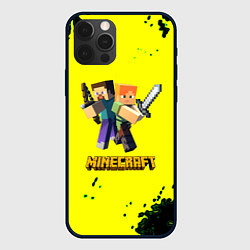 Чехол для iPhone 12 Pro Max Minecraft главные персонажи, цвет: 3D-черный