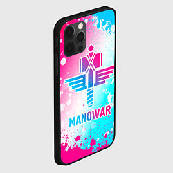 Чехол для iPhone 12 Pro Max Manowar neon gradient style, цвет: 3D-черный — фото 2