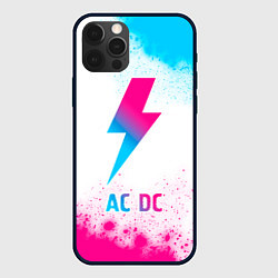 Чехол для iPhone 12 Pro Max AC DC neon gradient style, цвет: 3D-черный