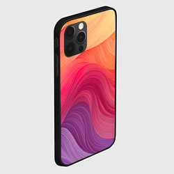 Чехол для iPhone 12 Pro Max Желтый красный фиолетовый градиент, цвет: 3D-черный — фото 2