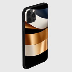 Чехол для iPhone 12 Pro Max Золотистые вставки абстракции, цвет: 3D-черный — фото 2