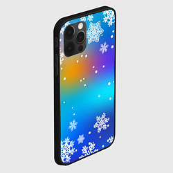 Чехол для iPhone 12 Pro Max Снегопад на Новый год, цвет: 3D-черный — фото 2