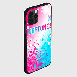 Чехол для iPhone 12 Pro Max Deftones neon gradient style посередине, цвет: 3D-черный — фото 2