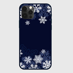 Чехол для iPhone 12 Pro Max Воздушные снежинки, цвет: 3D-черный