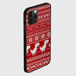 Чехол для iPhone 12 Pro Max Динозаврик гугл хром - красный, цвет: 3D-черный — фото 2