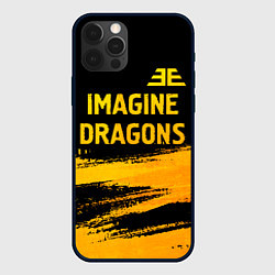 Чехол iPhone 12 Pro Max Imagine Dragons - gold gradient посередине