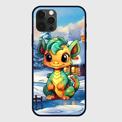 Чехол iPhone 12 Pro Max Крошечный дракон зимы 2024