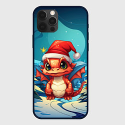 Чехол iPhone 12 Pro Max Маленький новогодний милый дракошка 2024