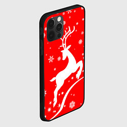 Чехол для iPhone 12 Pro Max Christmas deer, цвет: 3D-черный — фото 2