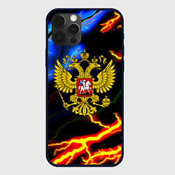 Чехол iPhone 12 Pro Max Россия наша страна герб шторм