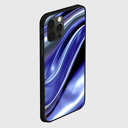 Чехол для iPhone 12 Pro Max Синяя вязкая абстракция, цвет: 3D-черный — фото 2