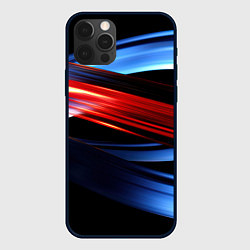 Чехол для iPhone 12 Pro Max Синяя и красная абстракция, цвет: 3D-черный