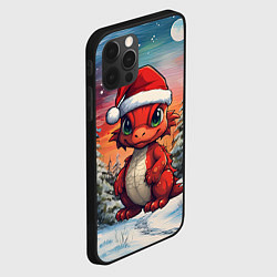 Чехол для iPhone 12 Pro Max Маленький красный дракон, цвет: 3D-черный — фото 2