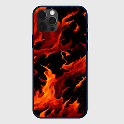 Чехол для iPhone 12 Pro Max Пламя в темноте, цвет: 3D-черный