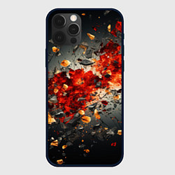 Чехол для iPhone 12 Pro Max Желтые и черные осколки после взрыва, цвет: 3D-черный