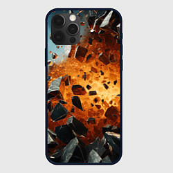 Чехол для iPhone 12 Pro Max Большой взрыв камней, цвет: 3D-черный